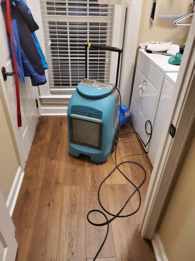 Commercial dehumidifier deployed for Flood Damage Cleanup in LaSalle
