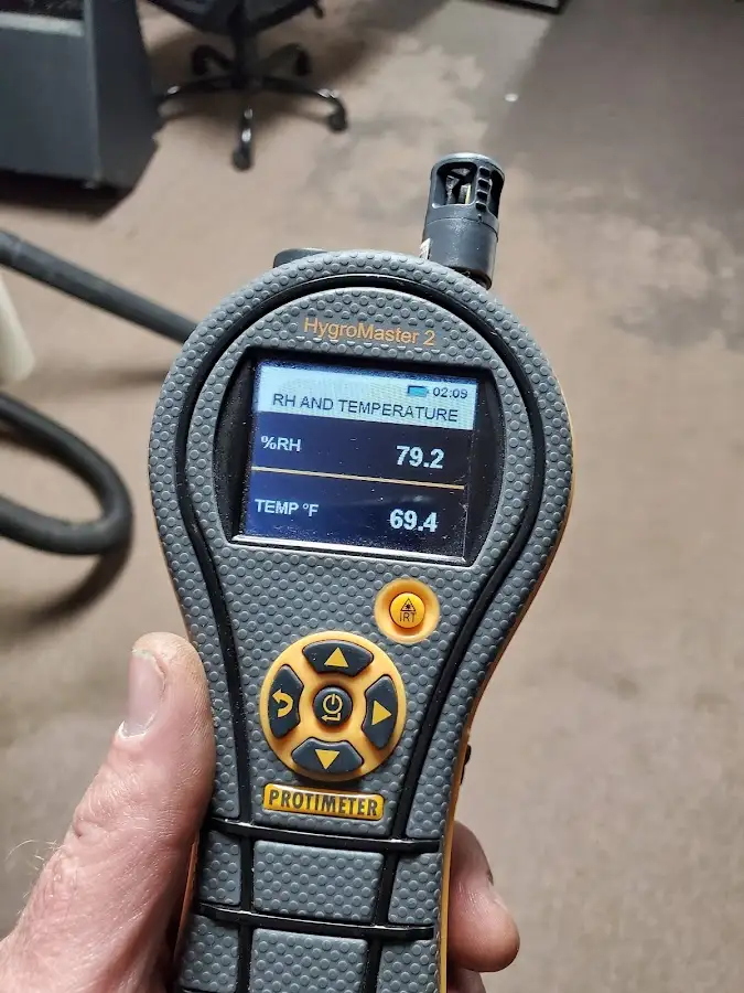 Moisture meter humidity assessment for Fire & Smoke Damage Restoration in LaSalle